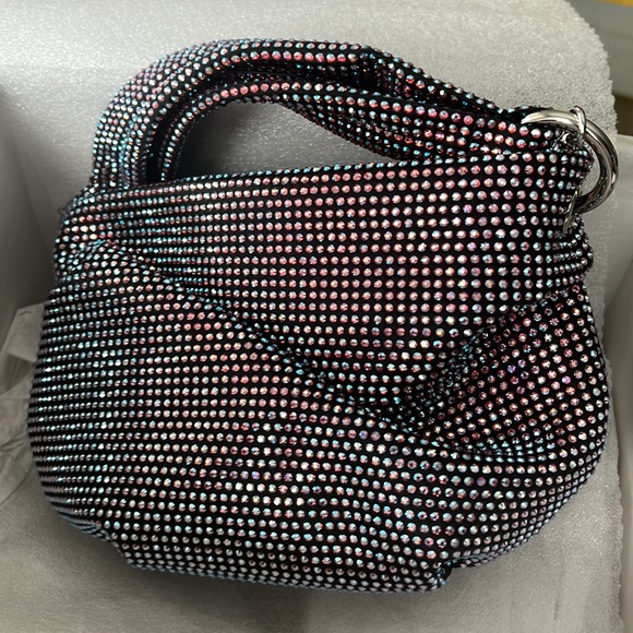 NEW Jimmy Choo Bonny All-Over Crystal Mini Top Handle Bag, New w/Tag in Box - Picture 6 of 13